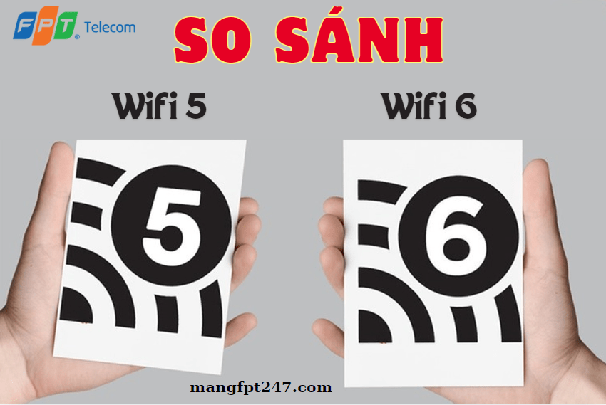 Hình ảnh so sánh giữa Wifi 5 và Wifi 6